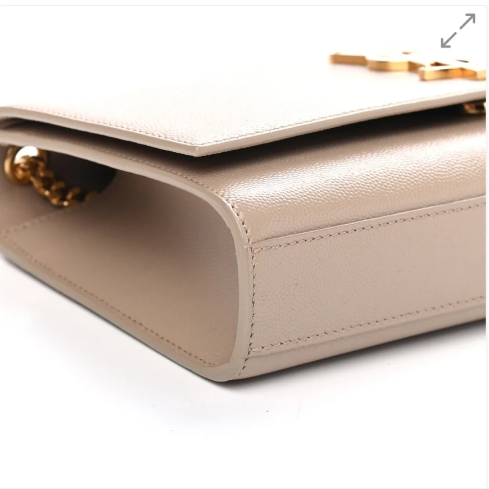 YSL Kate Medium Grain Beige Leather Gold Chain Bag - Picture 4 of 12